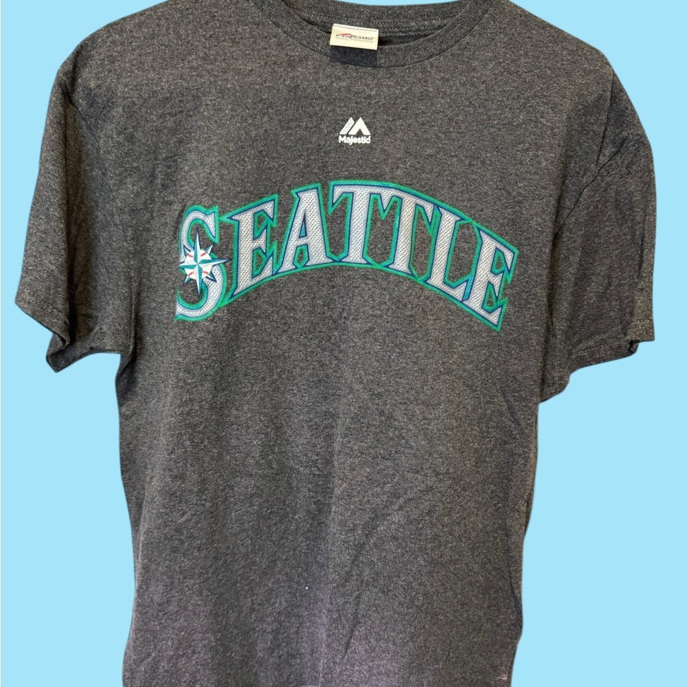 Majestic Seattle Seahawks Gray Crewneck Tee